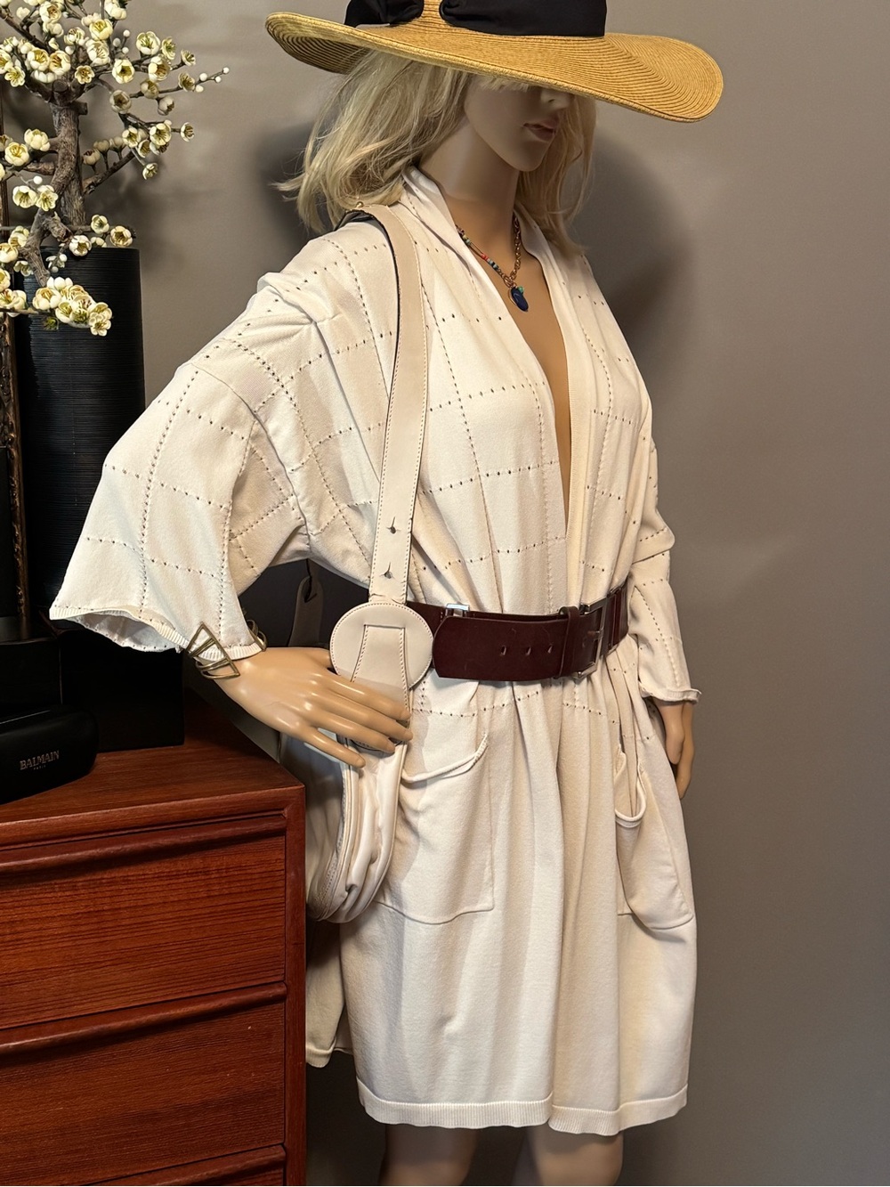 Wynne Layers Cream Open-Front Knit Cardigan